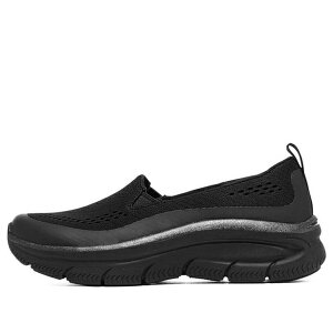 Skechers �X�P�b�`���[�Y ���f�B�[�X �X�j�[�J�[ �y(WMNS) Skechers Modern Dlux Comfort Slip-On Sneaker 'Black White' 158579-BBK�z �T�C�Y US_8.5(25.5cm)