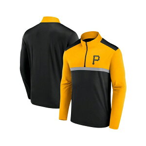 �t�@�i�e�B�N�X �����Y �p�[�J�[�E�X�E�F�b�g�V���c �A�E�^�[ Men's Black Pittsburgh Pirates Unstoppable Quarter-Zip Top Black