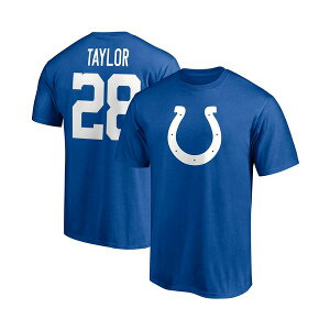 t@ieBNX Y Vc gbvX Men's Jonathan Taylor Royal Indianapolis Colts Player Icon Name and Number T-shirt Royal