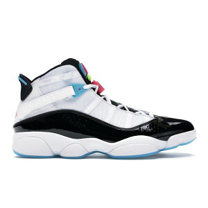 Jordan �W���[�_�� �����Y �X�j�[�J�[ �yJordan 6 Rings South Beach�z �T�C�Y US_9(27.0cm) White/Black-Hyper Pink-Light Blue Fury-Cyber