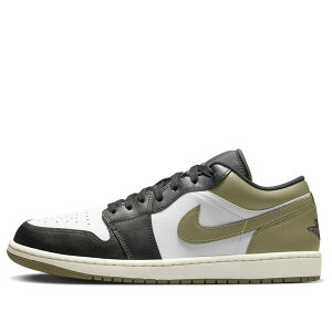 Air Jordan W[_ Y Xj[J[ yAir Jordan 1 Low 'Black White Medium Olive' 553558-092z TCY US_8(26.0cm)