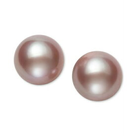 ベル ドゥ メール レディース ピアス＆イヤリング アクセサリー Pearl Earrings, 14k Gold Cultured Freshwater Pearl Stud Earrings (10mm) (Also Available in Pink Cultured Freshwater Pearl) Pink