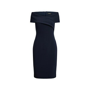 �����t���[���� ���f�B�[�X �����s�[�X �g�b�v�X Criss-cross-detail off-the-shoulder midi dress Blue