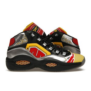 Reebok [{bN Y Xj[J[ yReebok Question Mid Power Rangers Megazordz TCY US_M_4.5 Black/Silver Metallic/Vector Red
