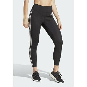 AfB_X fB[X tBbglX X|[c ESSENTIALS 3-STRIPES HIGH-WAISTED 7/8 - Leggings - black