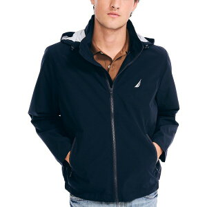 �i�E�e�B�J �����Y �W���P�b�g���u���]�� �A�E�^�[ Men�?s Classic Rainbreaker Hooded Zip-Front Lightweight Jacket Navy