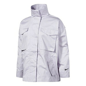 Nike iCL fB[X Xj[J[ y(WMNS) Nike Sw Collection Essentials M65 Casual Solid Color Stand Collar Sports Light Grey Jacket DD5986-511z TCY US_W_M