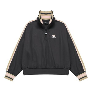 New Balance ニューバランス レディース スニーカー 【(WMNS) New Balance Half Zip Sweatshirt 'Black Beige' AWT23561-PHM】 サイズ US_W_M