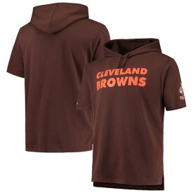 ミッチェル&ネス メンズ Tシャツ トップス Cleveland Browns Mitchell & Ness Game Day Hoodie TShirt Brown