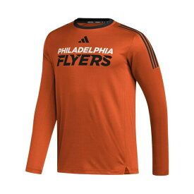 アディダス レディース Tシャツ トップス Men's Orange Philadelphia Flyers AEROREADY&reg; Long Sleeve T-shirt Orange