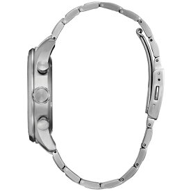 シチズン レディース 腕時計 アクセサリー Eco-Drive Men's Chronograph Garrison Silver-Tone Titanium Bracelet Watch 44mm Two-tone