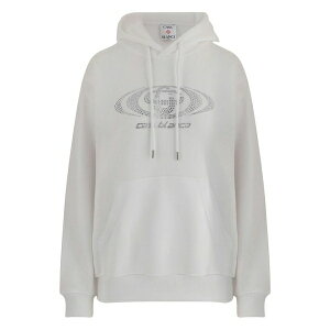 �J�T�u�����J ���f�B�[�X �p�[�J�[�E�X�E�F�b�g�V���c �A�E�^�[ Rhinestone-embellished hoodie White