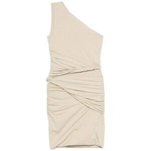 �W�����p�g�D ���f�B�[�X �����s�[�X �g�b�v�X One-shoulder organic cotton dress Neutrals