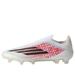 adidas �A�f�B�_�X �����Y �X�j�[�J�[ �yadidas F50 Elite Lamine Yamal Laceless FG 'White Lucid Red' JR4441�z �T�C�Y US_8.5(26.5cm)