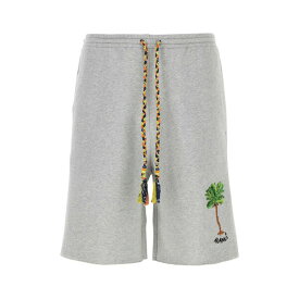 アラヌイ メンズ カジュアルパンツ ボトムス Melange Grey Stretch Cotton Stay Positive Bermuda Shorts Grey
