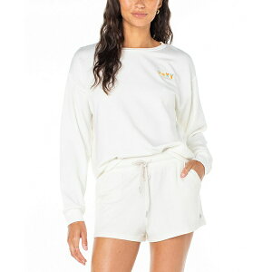 LV[ fB[X p[J[EXEFbgVc AE^[ Juniors' Surfing By Moonlight Crewneck Sweatshirt Egret