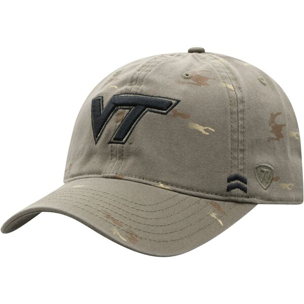 トップ・オブ・ザ・ワールド メンズ 帽子 アクセサリー Virginia Tech Hokies Top of the World OHT Military Appreciation Ghost Adjustable Hat Olive