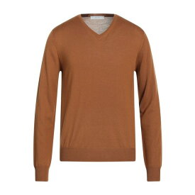 【送料無料】 ブイネック メンズ ニット&セーター アウター Sweaters Brown