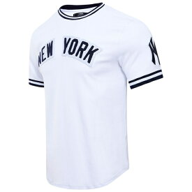 プロスタンダード メンズ Tシャツ トップス New York Yankees Pro Standard Classic Chenille Double Knit TShirt White