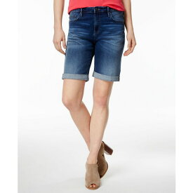 トミー ヒルフィガー レディース カジュアルパンツ ボトムス Women's TH Flex Cuffed Bermuda Shorts Ink Blue