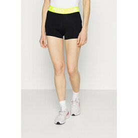 ナイキ レディース テニス スポーツ SHORT - Leggings - black/yellow