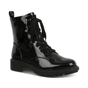 �I�� �T�[�e�B�t�H�[�X ���f�B�[�X �u�[�c �V���[�Y Women's Terissa Lace-Up Booties, Created for Macy's Black Patent