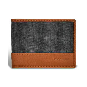 `vX Y z ANZT[ Men's Denim Collection Leather Top Wing Wallet Black