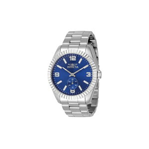 CrN^ Y rv ANZT[ Men's 49382 Specialty Quartz Multifunction Blue Dial Watch Silver