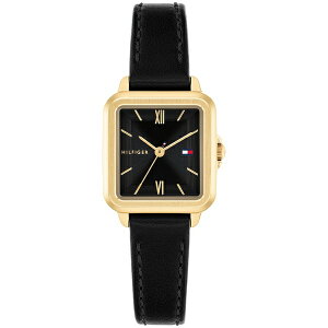 g~[ qtBK[ fB[X rv ANZT[ Women's Quartz Black Leather Strap Watch, 22.5mm Black