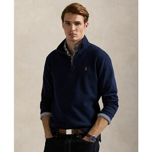 t[ Y jbg&Z[^[ AE^[ Men's Estate-Rib Cotton Quarter-Zip Pullover Cruise Navy