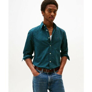 g~[ qtBK[ Y Vc gbvX Men's Heritage Oxford Seasonal Check Long Sleeve Shirt Preppy Navy / Check