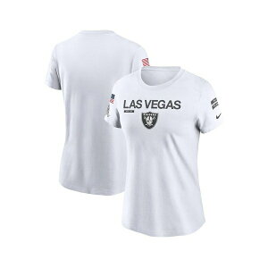 �i�C�L ���f�B�[�X T�V���c �g�b�v�X Women's White Las Vegas Raiders 2024 Salute to Service Legend Performance T-Shirt White