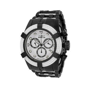 CrN^ Y rv ANZT[ Men's 48606 Bolt Quartz Chronograph White, Black Dial Watch Black