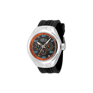 CrN^ Y rv ANZT[ Men's 47725 Invicta Racing Quartz Chronograph Orange, Black Dial Watch Black