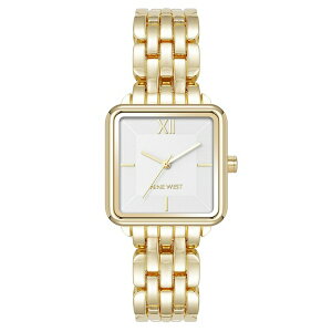 ANC fB[X rv ANZT[ Women's Quartz Square Gold-Tone Metal Alloy Watch, 29mm Gold-tone