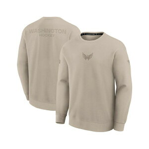 �t�@�i�e�B�N�X �����Y �p�[�J�[�E�X�E�F�b�g�V���c �A�E�^�[ Men's Tan Washington Capitals Authentic Pro Road Tri-Blend Sweatshirt Tan