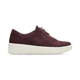 クラークス レディース スニーカー シューズ Women's Layton Rae Sneakers Burgundy Suede