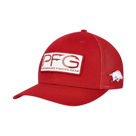 コロンビア レディース 帽子 アクセサリー Men's Cardinal Arkansas Razorbacks PFG Hooks Flex Hat Cardinal