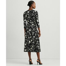 ラルフローレン レディース ワンピース トップス Women's Floral Surplice Jersey Dress Black/cream