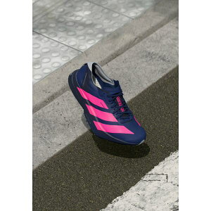 AfB_X Y tBbglX X|[c ADIZERO ADIOS PRO 4 - Road running shoes - dark blue/shock pink/dash grey