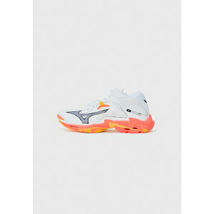 ~Ym Y tBbglX X|[c WAVE LIGHTNING Z8 - Volleyball shoes - white/fiery coral/citrus
