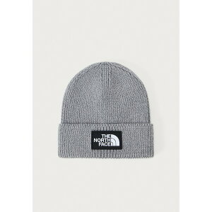 ノースフェイス レディース 帽子 アクセサリー LOGO BOX CUFFED BEANIE UNISEX - Beanie - medium grey
