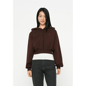 g~[qtBK[ fB[X p[J[EXEFbgVc AE^[ FLAG ZIP THRU - Zip-up sweatshirt - rich brown