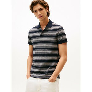 g~[ qtBK[ Y Vc gbvX STRIPE STRUCTURE - Polo shirt - desert sky/mid grey