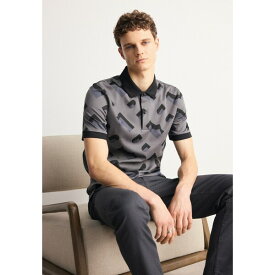ボス メンズ Tシャツ トップス PROUT - Polo shirt - black/ dark grey