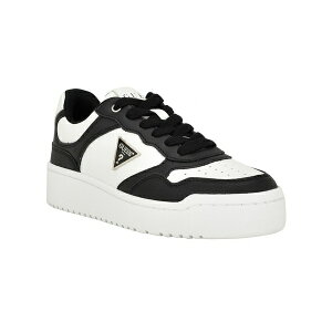QX fB[X Xj[J[ V[Y Miram Platform Lace-Up Court Casual Sneakers Black/White