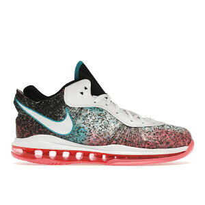 Nike �i�C�L �����Y �X�j�[�J�[ �yNike LeBron 8 V2 Low Miami Nights (2021)�z �T�C�Y US_12.5(30.5cm) White/Solar Red-Glass Blue-White