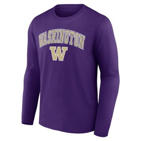 ファナティクス メンズ Tシャツ トップス Washington Huskies Fanatics Branded Campus Long Sleeve TShirt Purple