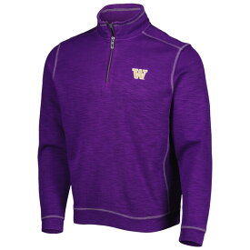 トッミーバハマ メンズ ジャケット＆ブルゾン アウター Washington Huskies Tommy Bahama Sport Tobago Bay TriBlend Mock Neck HalfZip Jacket Purple