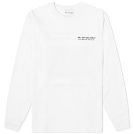 ミキ メンズ Tシャツ トップス MKI Long Sleeve Phonetic T-Shirt White